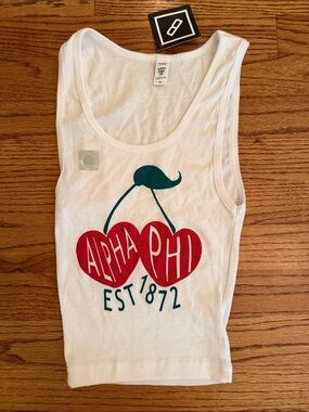Los Angeles Apparel White Cotton Baby Rib Tank Top